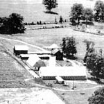 Aerial photo of the Anderson Farm, mid-1950's